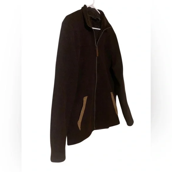 Marmot Wool Blend Full Zip Jacket Men Large Brown Outdoor Hiking Casual Gorpcore - Picture 11 of 16